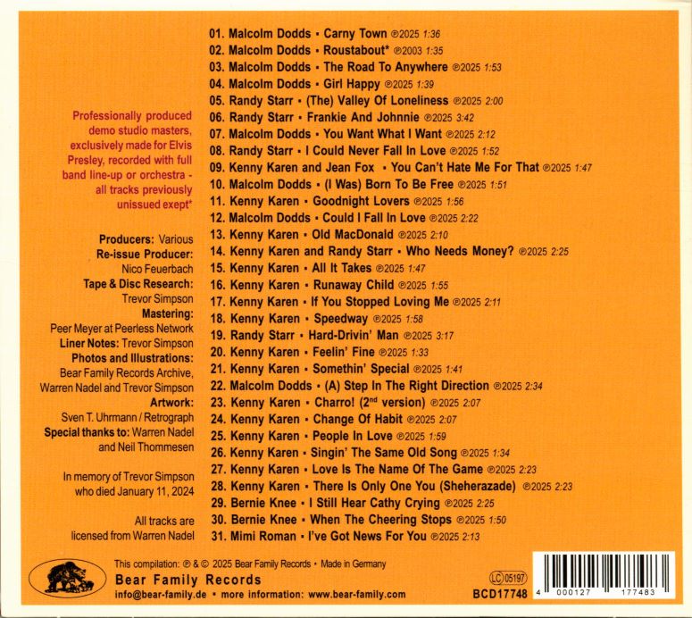 Starr, Randy - Presley Style: Lost Elvis Songwriter Demos Vol 2 - Image 2
