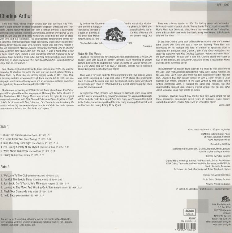 Arthur, Charline - Burn That Candle ( LP ) - Image 2
