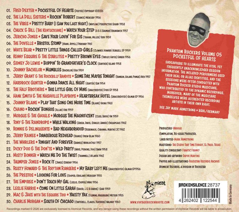 V.A. - Phantom Rockers Vol 5 In Pocketful Of Hearts (CD ) - Image 2