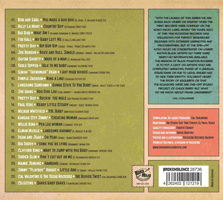 V.A. - Black Phantom Rockers Vol 1 Rock And Roll Jungle ( CD ) - Afbeelding 2