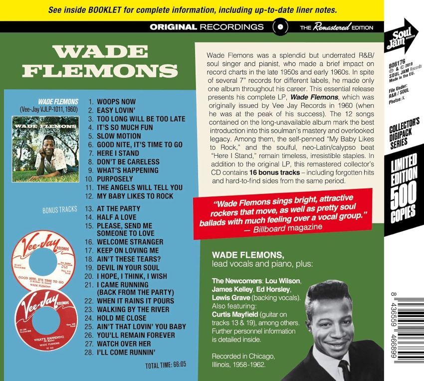 Flemons, Wade - Wade Flemons + 16 Bonus Tracks ( CD ) - Afbeelding 2