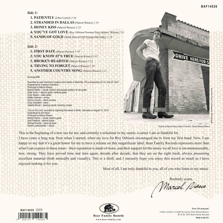 Riesco, Marcel - Patiently (10 Inch Lp + cd ) - Image 2