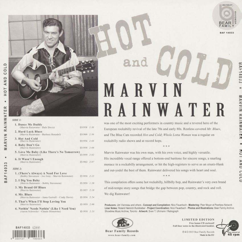 Rainwater, Marvin - Hot And Cold ( 10 Inch + CD ) - Afbeelding 2