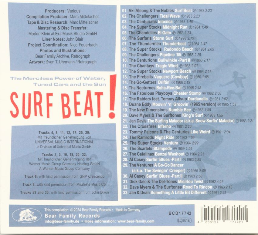 V.A. - Surf Beat! The Merciless Power Of Water, Tuned Cars And The Sun ( CD ) - Image 2