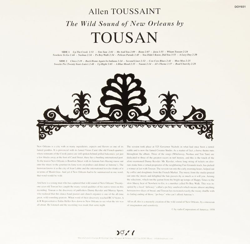 Toussaint, Allen - The Wild Sound Of New Orleans By Tousan ( LP ) - Image 2