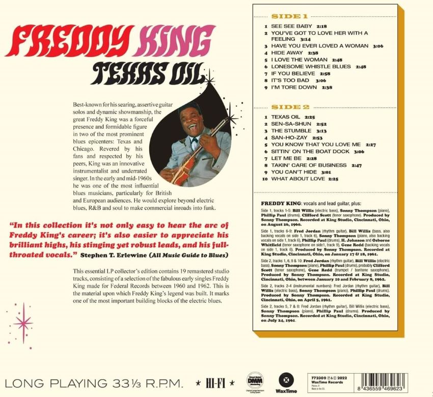 King, Freddy - Texas Oil Federal "Recordings 1960-1962" ( LP ) - Afbeelding 2